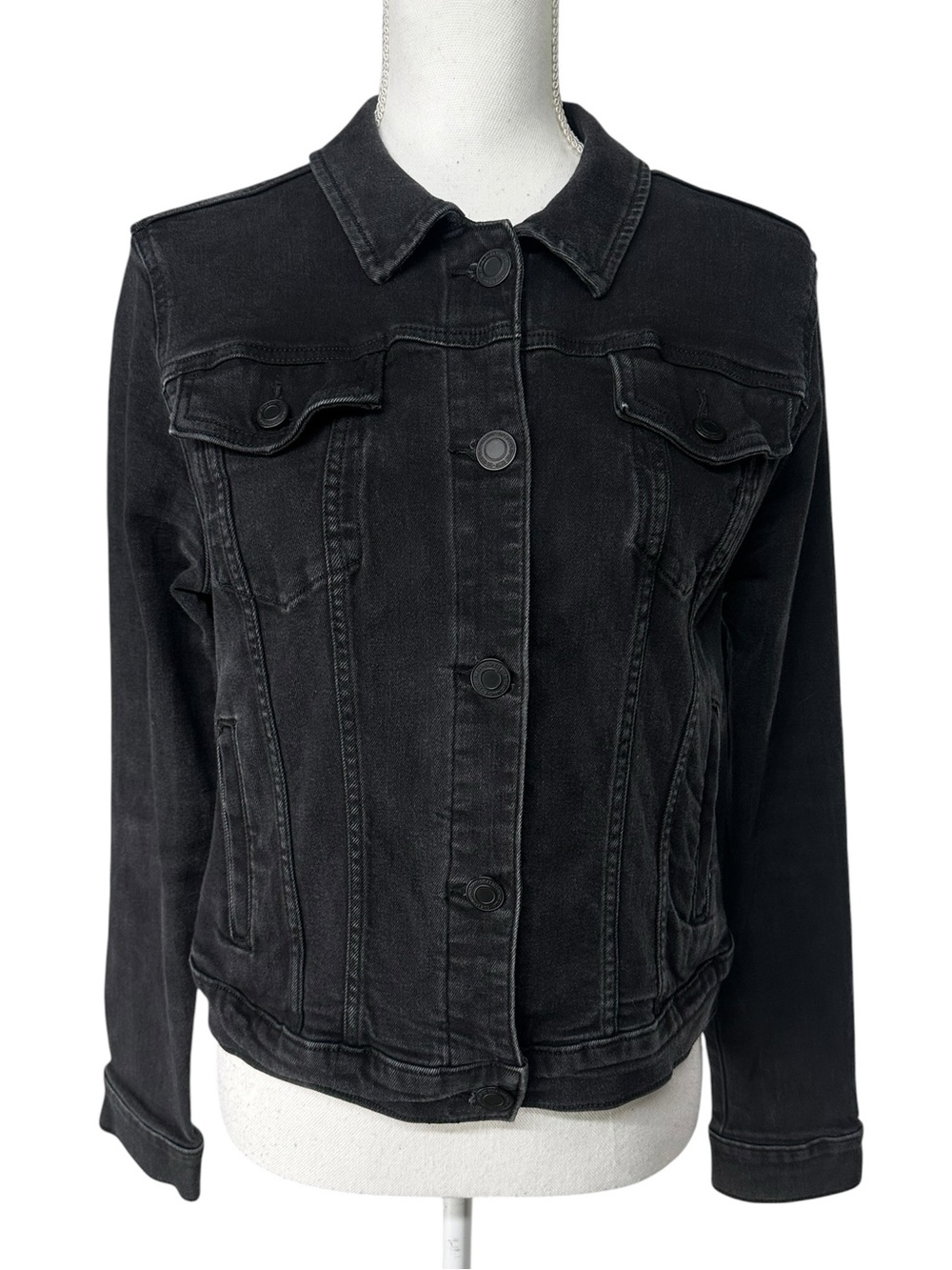 Black Classic Jean Jacket / Brand SO / Large / Grunge Emo Whimsigoth Indie Rock